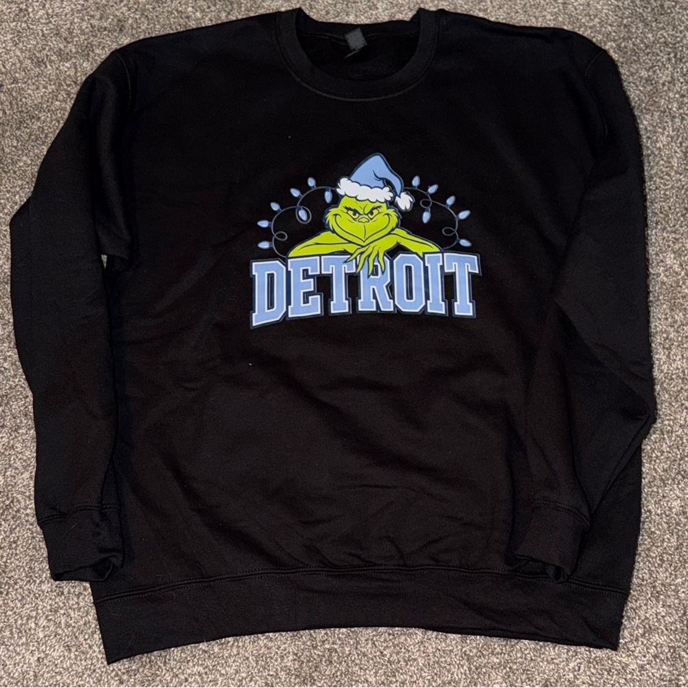Gildan Black Detroit Grinch Sweatshirt